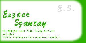 eszter szantay business card